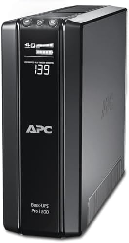 APC Back-UPS RS 1500VA 230V — Battery Backup, Surge Protection, LCD Display