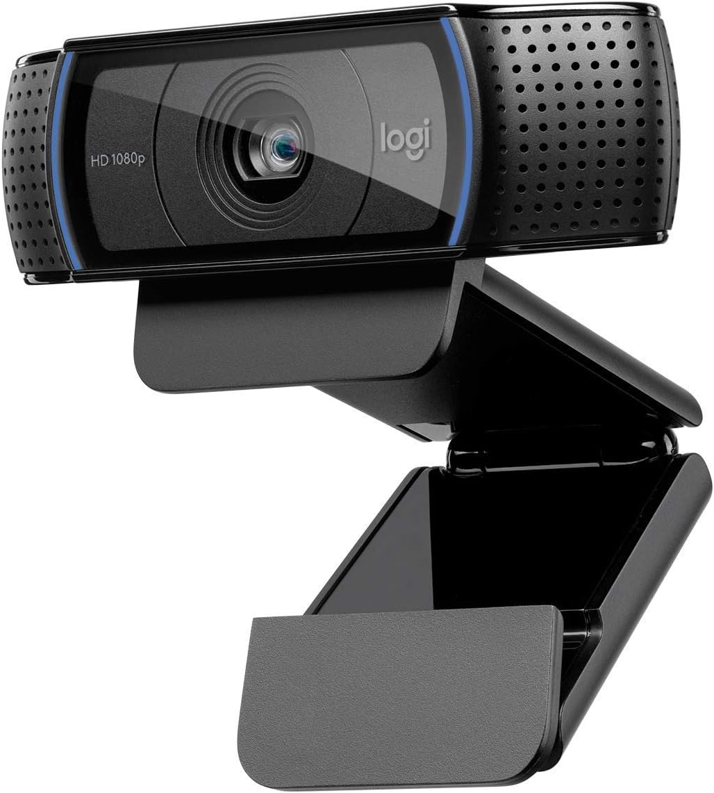 Logitech C920 HD Pro Webcam - Full HD 1080p/30fps, Stereo Audio, HD Light Correction, Autofocus
