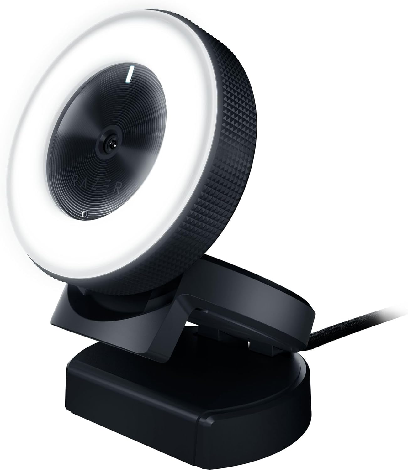 Razer Kiyo Streaming Webcam - Full HD 1080p/30fps, Ring Light with Adjustable Brightness, Built-in Microphone