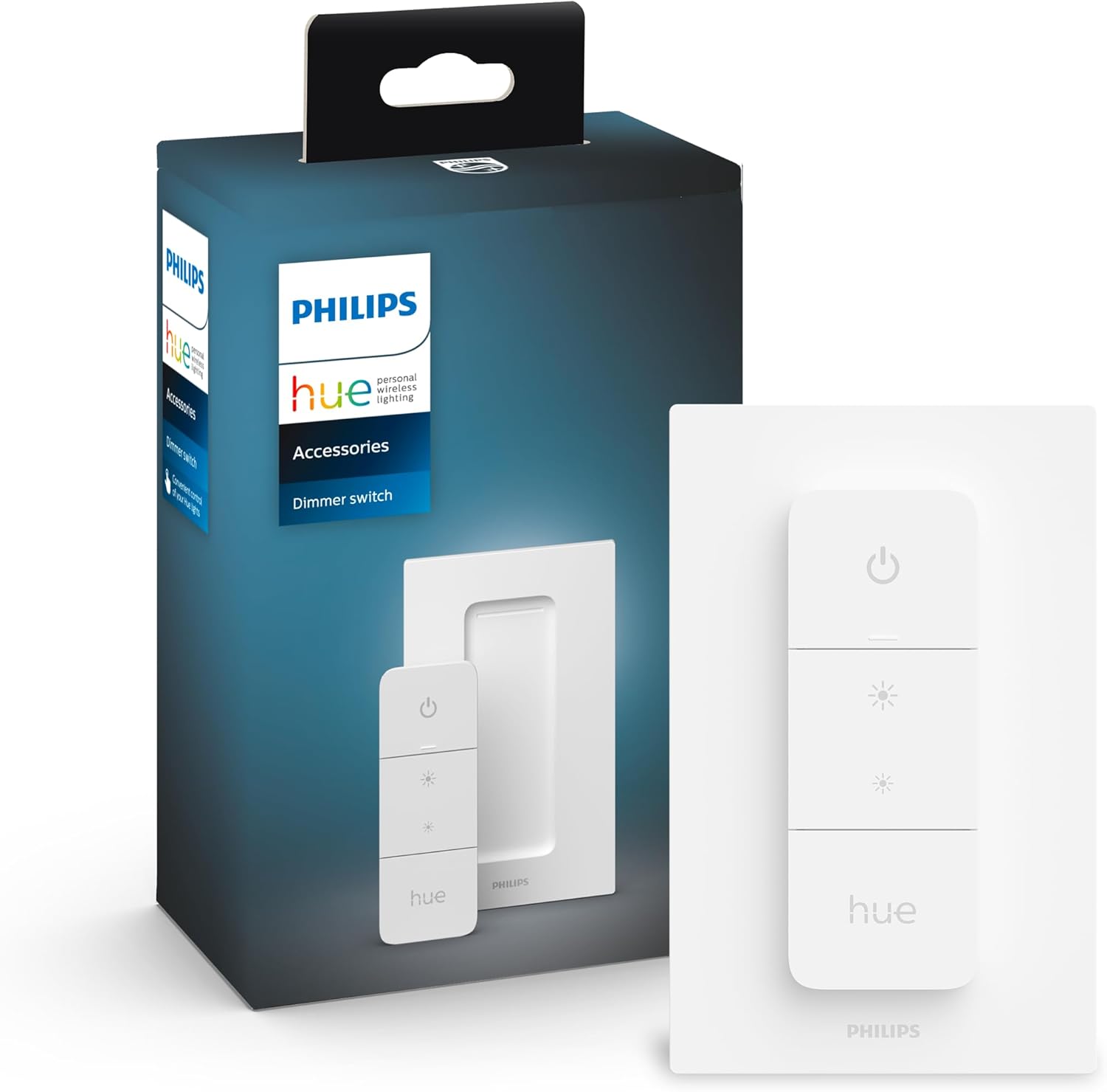 Philips Hue Smart Wireless Dimmer Switch with Remote — Installation-Free
