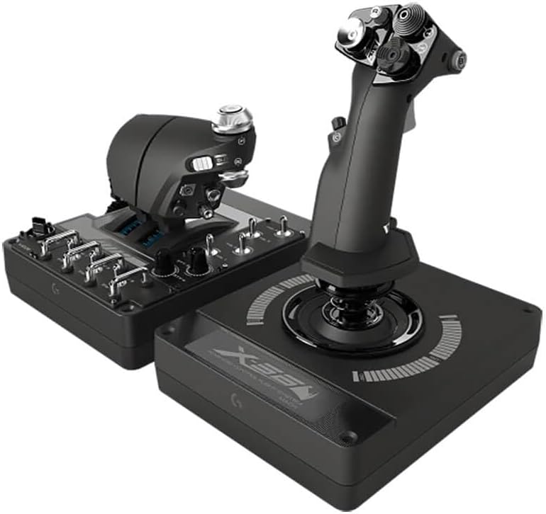 Logitech G Pro Flight X56 Rhino H.O.T.A.S RGB Throttle and Stick Simulation Controller