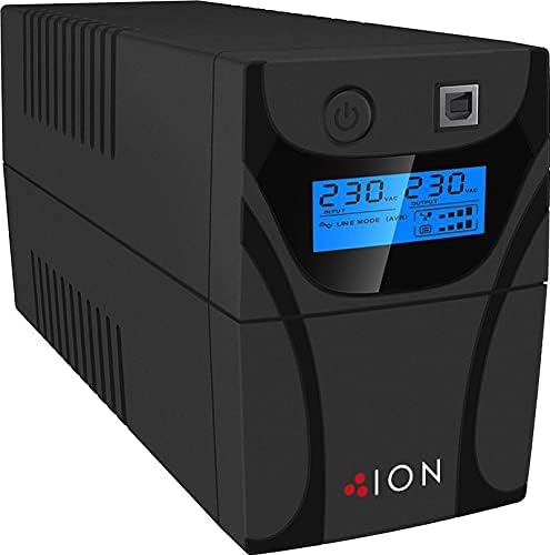 ION F11 650VA Line Interactive Tower UPS, Black