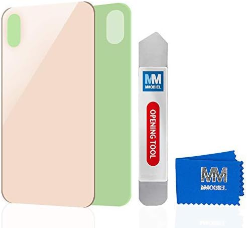 MMOBIEL Back Cover Real Glass Compatible with iPhone Xs Max 6.5 inch (Gold) incl. Tool