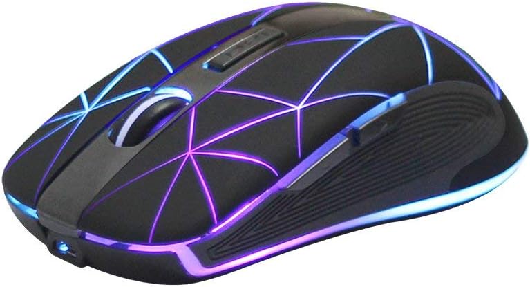 Rii Gaming RM200 Wireless Gaming Mouse 1600 DPI 5 Buttons Rechargeable with Colorful LED Lights