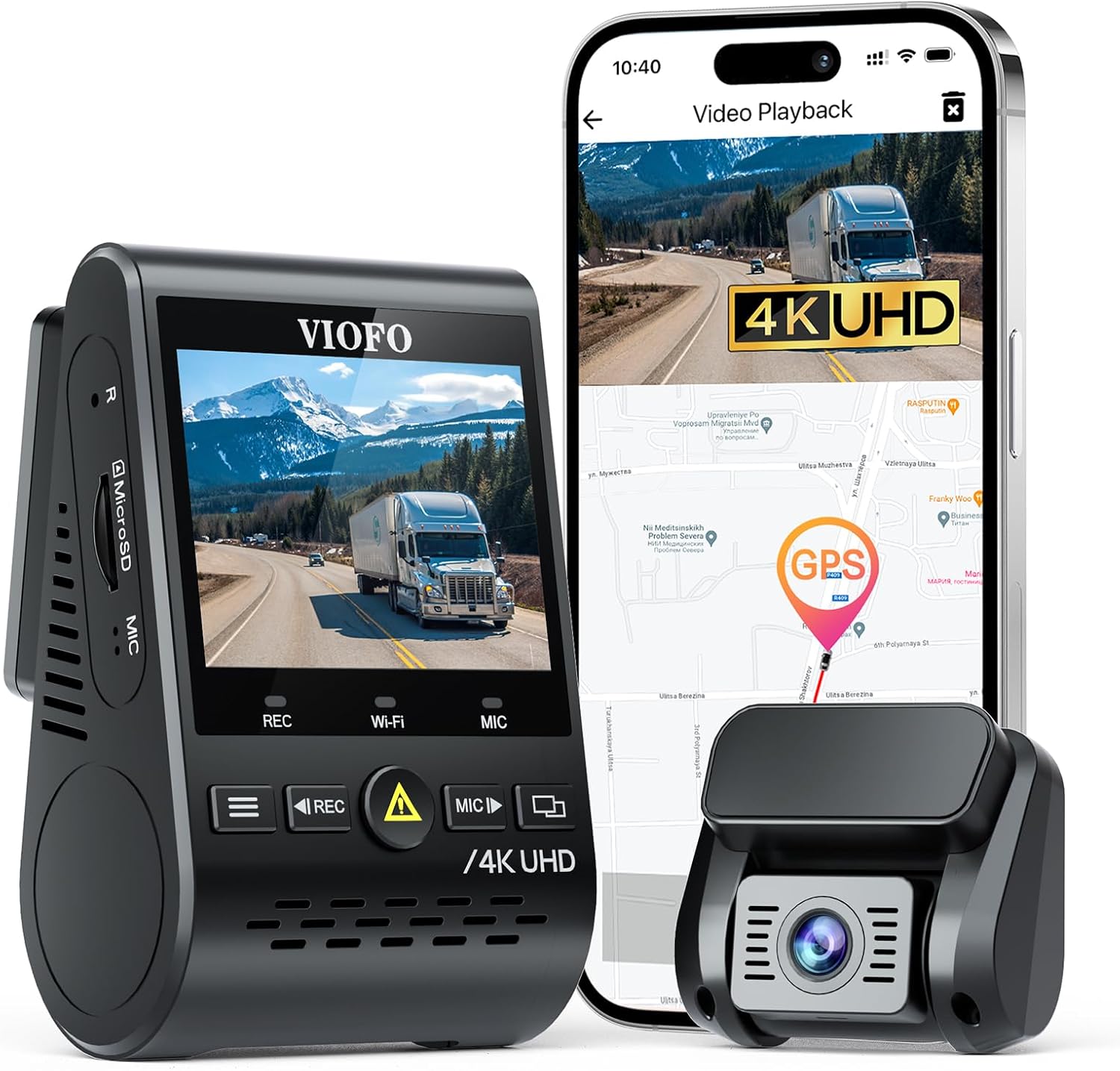 VIOFO A129 Pro Duo 4K Dual-Channel Dash Cam — 4K Front & 1080P Rear, Sony 8MP Sensor, Wi-Fi GPS, Buffered Parking Mode