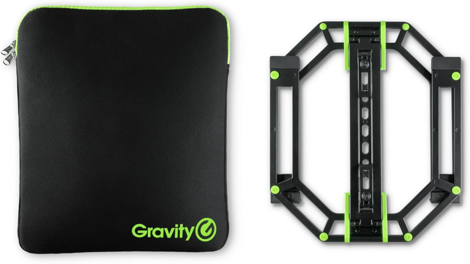 Gravity LTS 01 B Set 1 - Adjustable Stand for Laptops and Controllers Including Neoprene Protection Bag