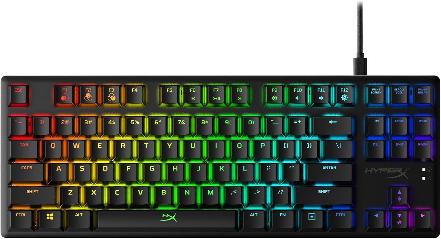 HyperX Alloy Origins Core - Tenkeyless Mechanical Gaming Keyboard, HX Red Linear Switches, RGB LED