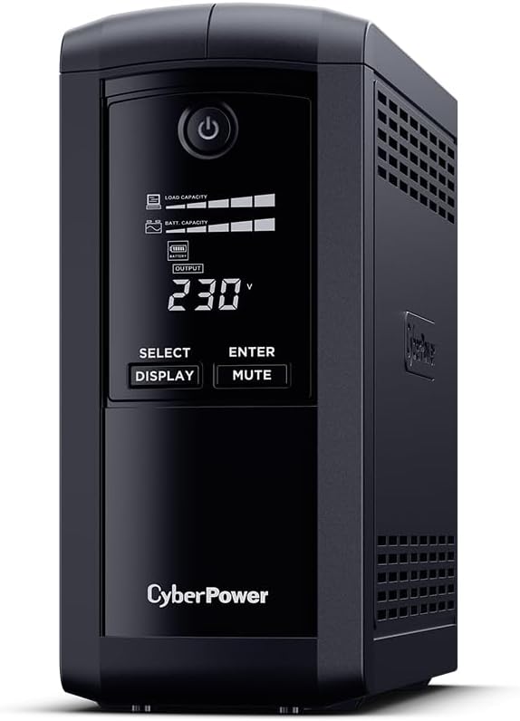 CyberPower Systems Value Pro-(VP700ELCD)- 700VA / 390W Line Interactive UPS - 1 * 12V/7AH - 2 Years Advanced Replacement Included Internal Batteries