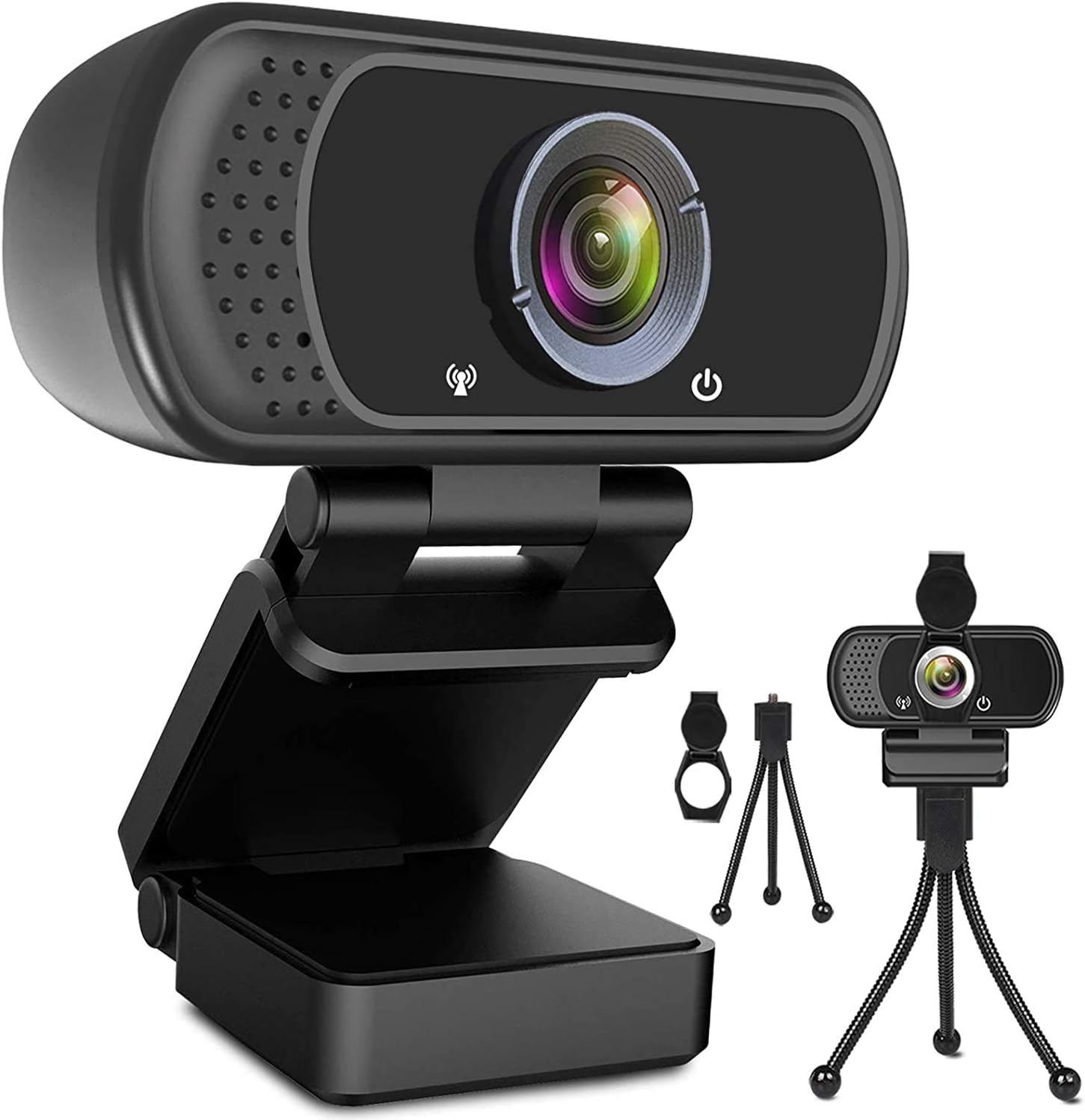 Looca 4K HD Webcam — 8MP Ultra HD, Wide-Angle, Auto Focus, USB, Low Light Correction, for Video Calling and Streaming
