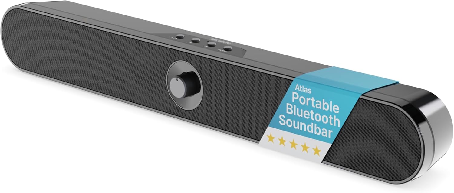 Majority Atlas Bluetooth Computer Soundbar, Black