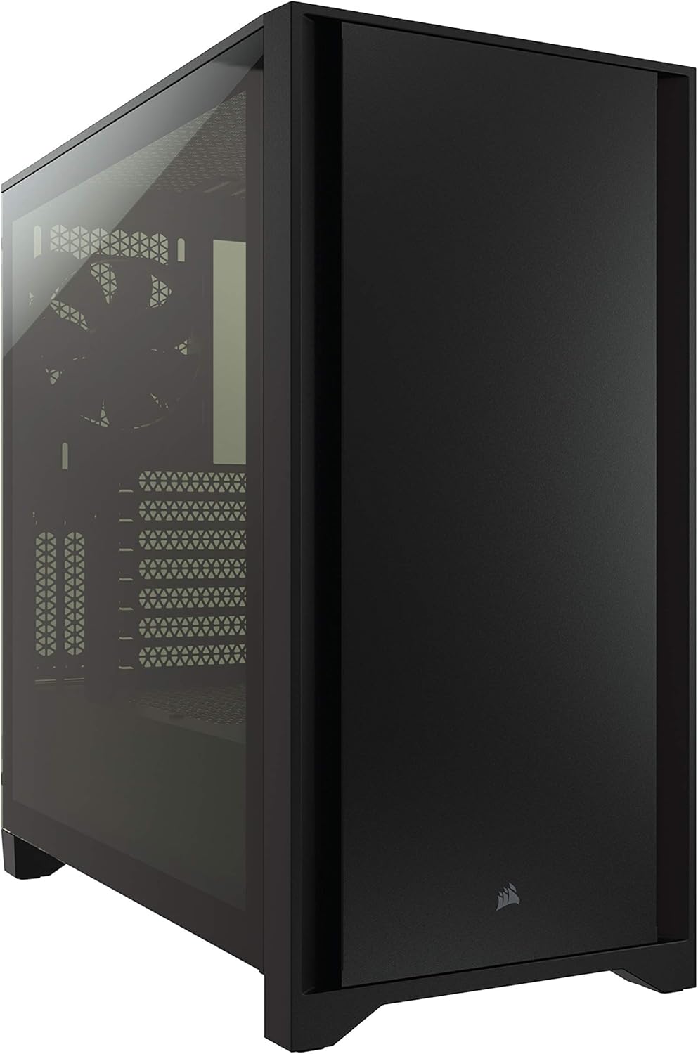 Corsair 4000D Tempered Glass Mid-Tower ATX Case - RapidRoute Cable Management, Two 120mm Fans - Black