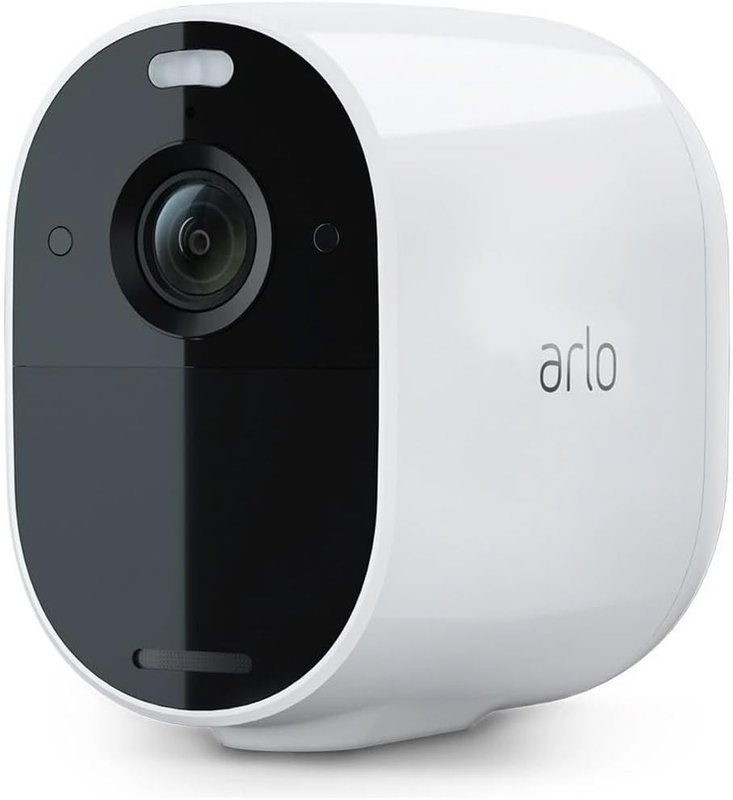 Arlo Essential HD Outdoor Security Camera (1st Gen) - 1 Pack – Outdoor & Indoor Wireless Camera, Integrated Spotlight, Color Night Vision, DIY Setup, White | VMC2030-100AUS