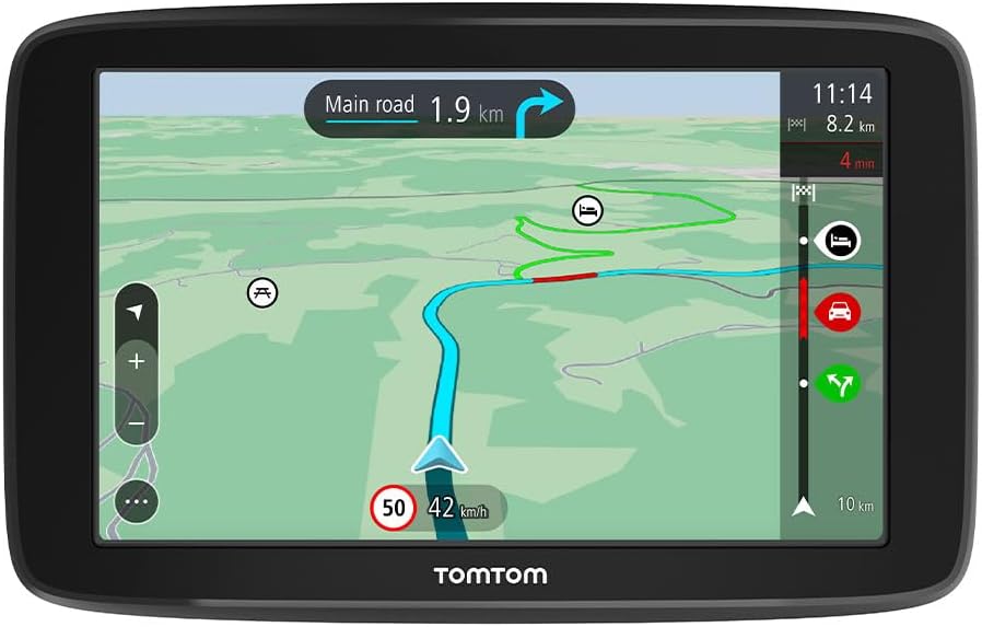 Tomtom Car Sat Nav GO Classic, 5 Inch, with Traffic Congestion and Speed Cam Alert Trial Thanks to Tomtom Traffic, EU Maps, Updates via WiFi, Integrated Reversible Mount