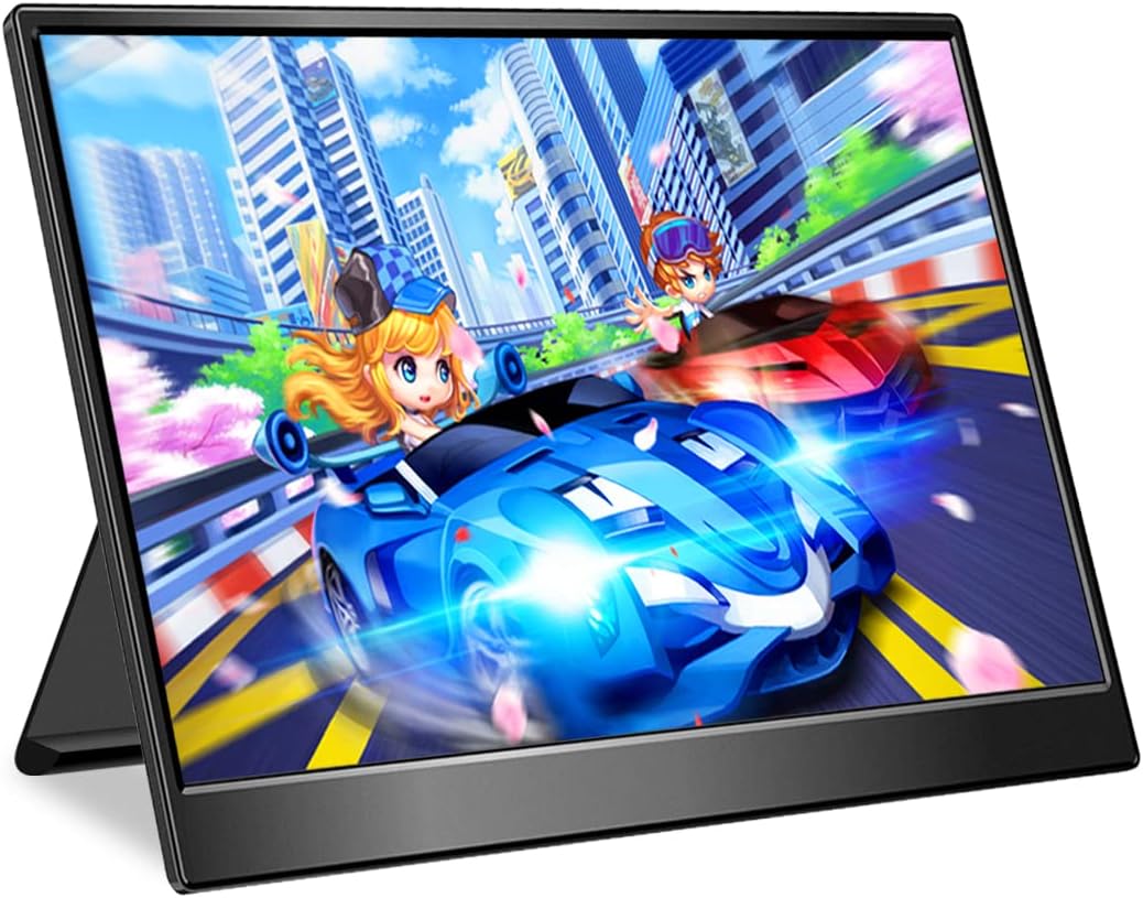 OLED Portable Monitor 4K,16 Portable Gaming Monitor 100% DCI-P3 Display with HDMI/USB-C External Screen for Laptop Phone/Switch/Xbox (IPS 1920 x 1080 Nontouch, 15.6 inch)