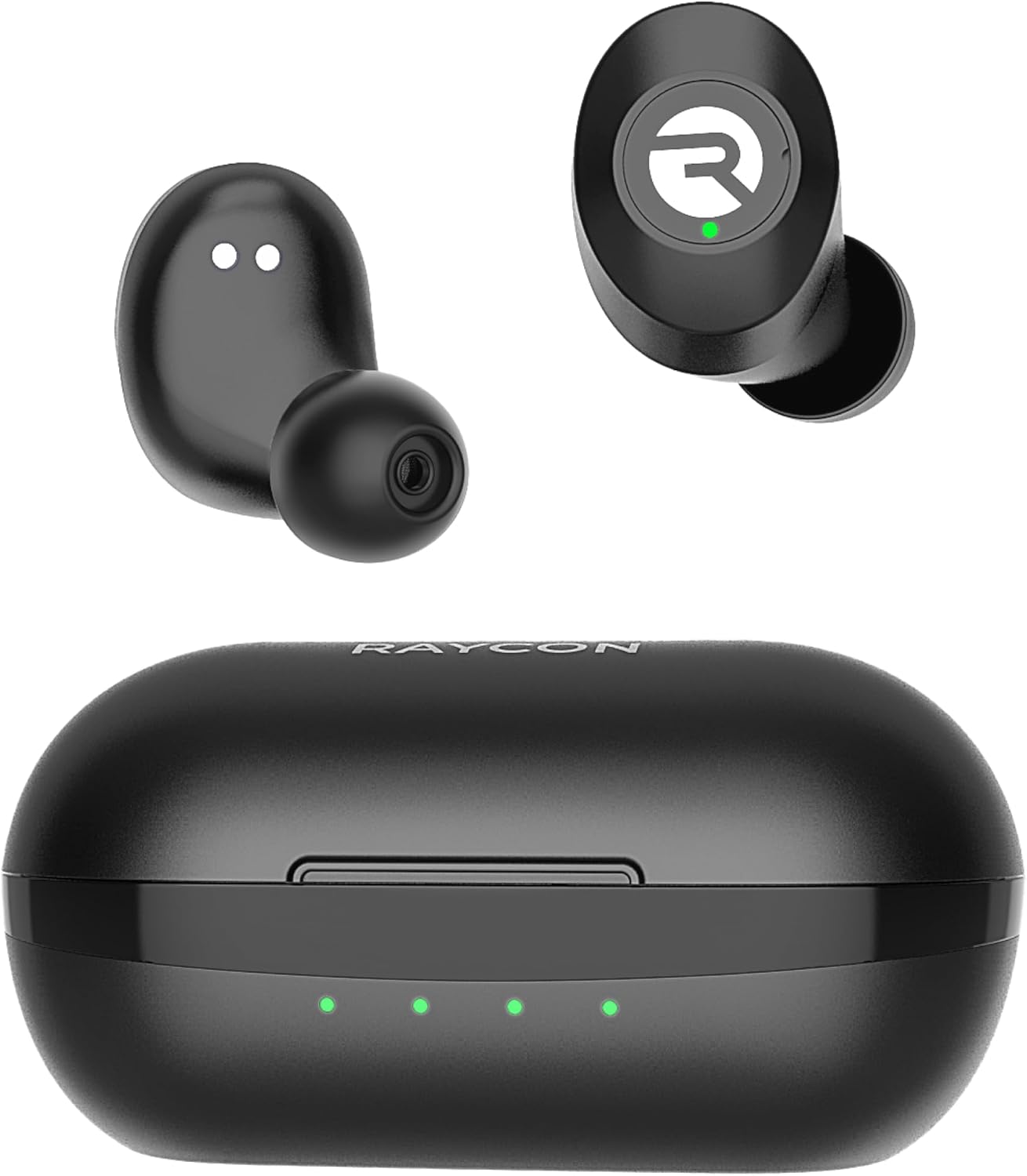 The Everyday Raycon Bluetooth Wireless Earbuds with Microphone- Stereo Sound in-Ear Bluetooth Headset True Wireless Earbuds 32 Hours Playtime (Matte Black)