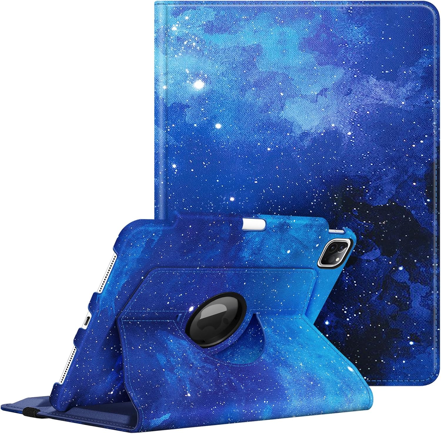 Fintie Rotating Case for iPad Pro 11-inch (4th / 3rd Generation) 2022/2021-360 Degree Swiveling Stand Cover w/Pencil Holder, Auto Sleep/Wake, Also Fit iPad Pro 11" 2nd/1st Gen, Starry Sky