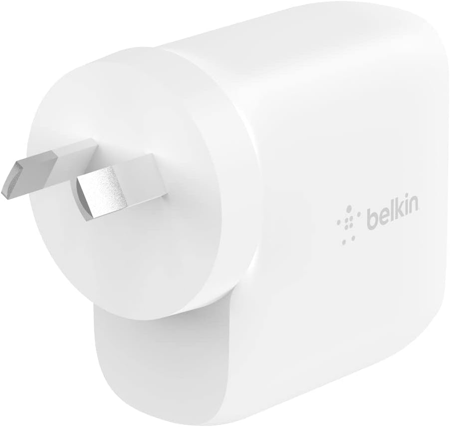 Belkin 40W Dual USB-C Wall Charger — 20W Per Port, Fast Charging for iPhone and Samsung