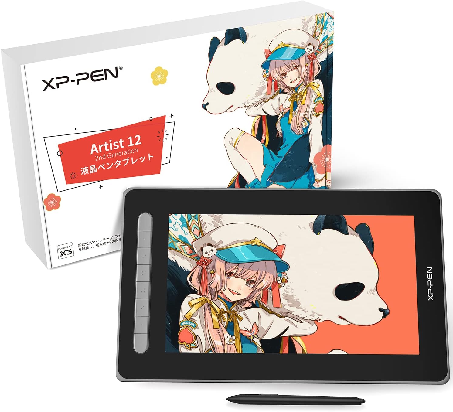 [Japan Limited] XPPen Liquid Tab, Artist 12 Second, Deluxe Edition, Pen with X3 Chip, LCD Pen Tablet, Android, Windows and MacOS Compatible, Full Lamination, Beginners, Illustration, Telework, Online