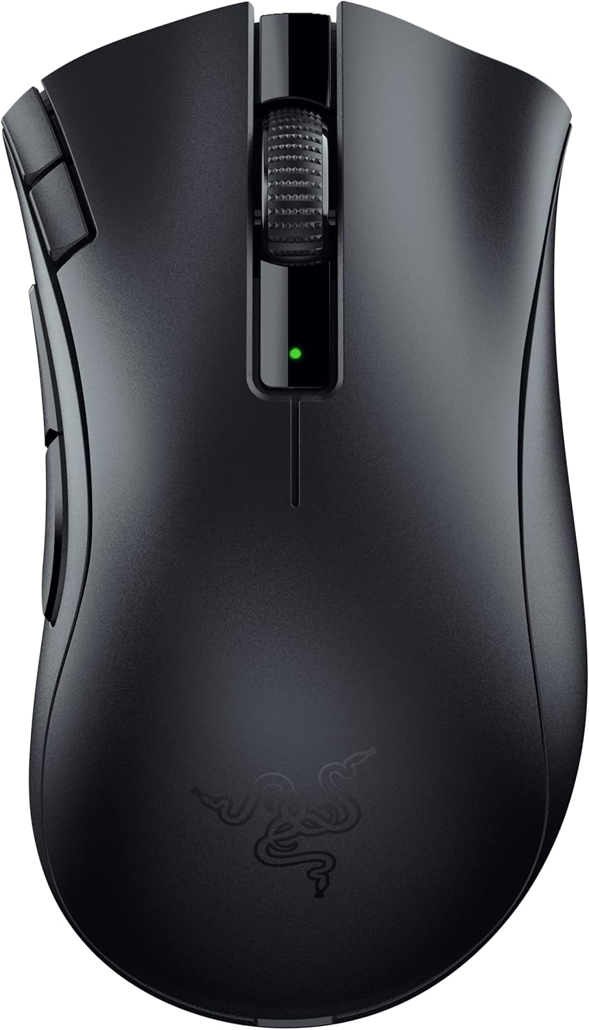 Razer DeathAdder V2 X HyperSpeed Gaming Mouse, 9 Buttons, Award-Winning Ergonomic Design, HyperSpeed Wireless, Up to 235 Hours of Battery Life, 2nd Generation Mechanical Mouse Switch, 14,000 DPI 5G,