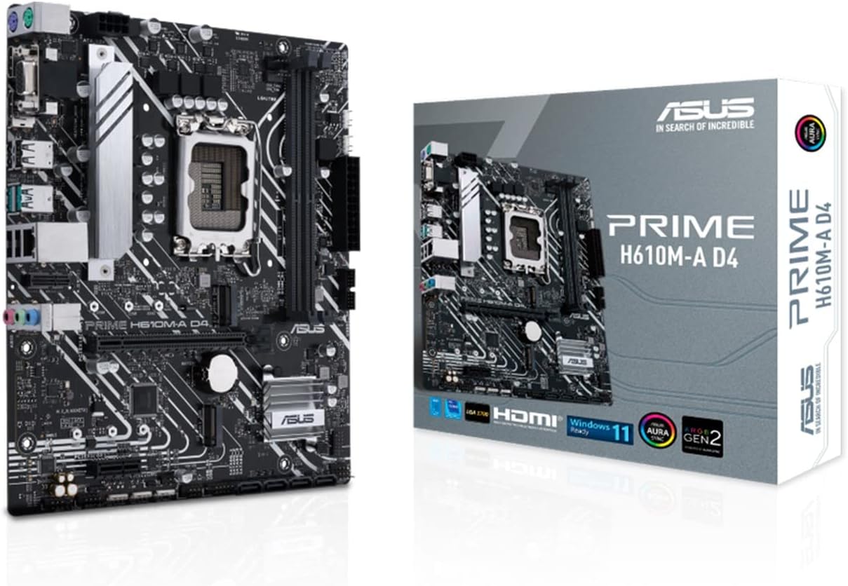 Asus Prime H610M-A LGA 1700 D4 mATX Motherboard