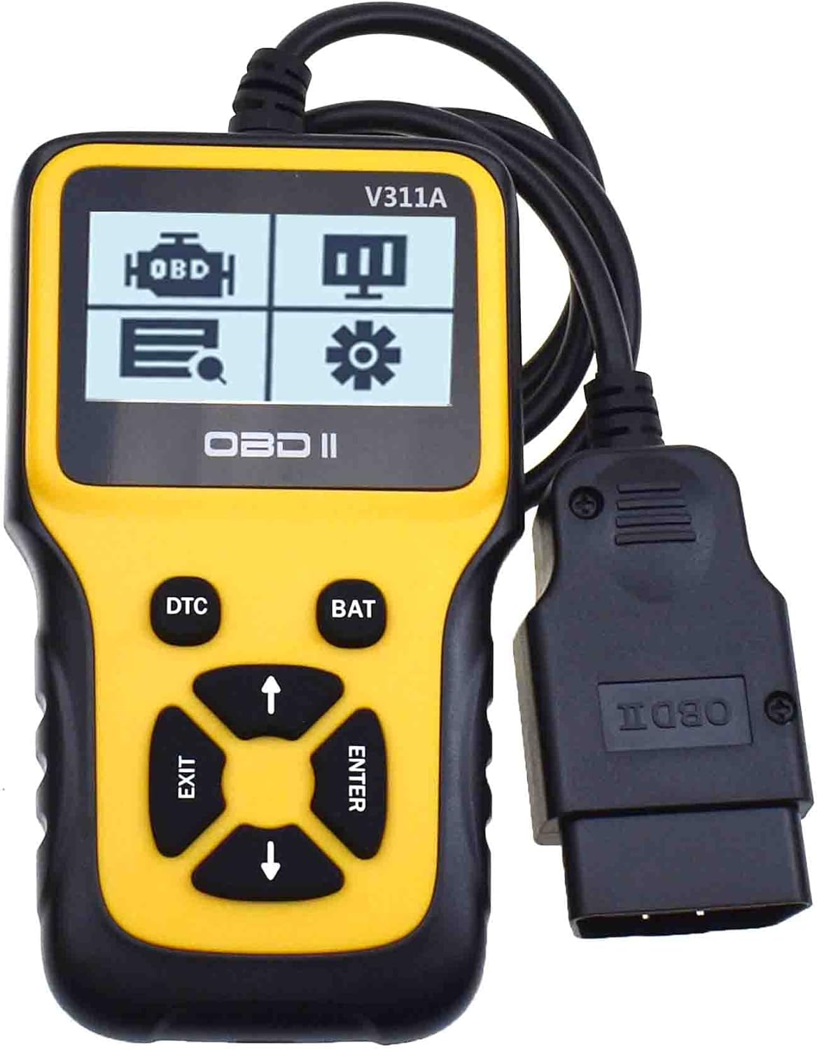 OBD2 Scanner Car Code Reader — Handheld Universal Diagnostic Tool with Battery Test