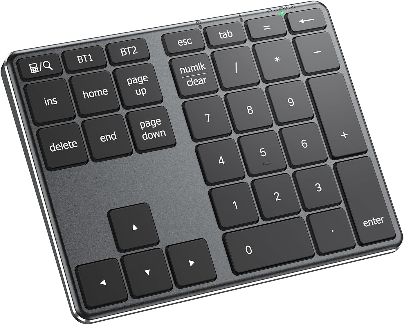 iClever Bluetooth Wireless Numpad - USB-C Rechargeable, 34 Keys, Multi-Device, Compatible with Laptop, Mac, iMac