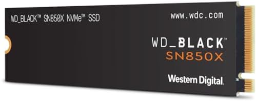 WD Black SN850X 1TB NVMe Internal Gaming SSD, PCIe Gen4 M.2 2280, Up to 7,300MB/s Read