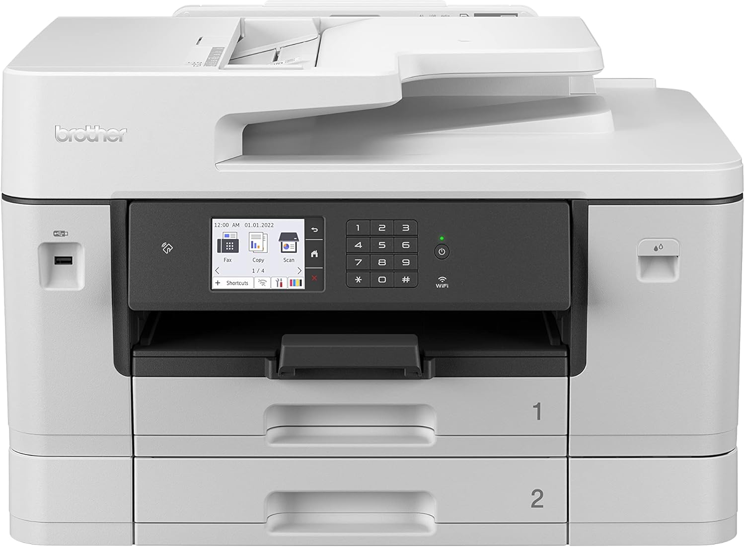 Brother MFC-J6940DW Colour Multi-Function Printer, Wireless/USB/Network, Printer/Scanner/Copier/Fax / A3 Print & Scan, Business Inkjet Printer, White, Extra Large