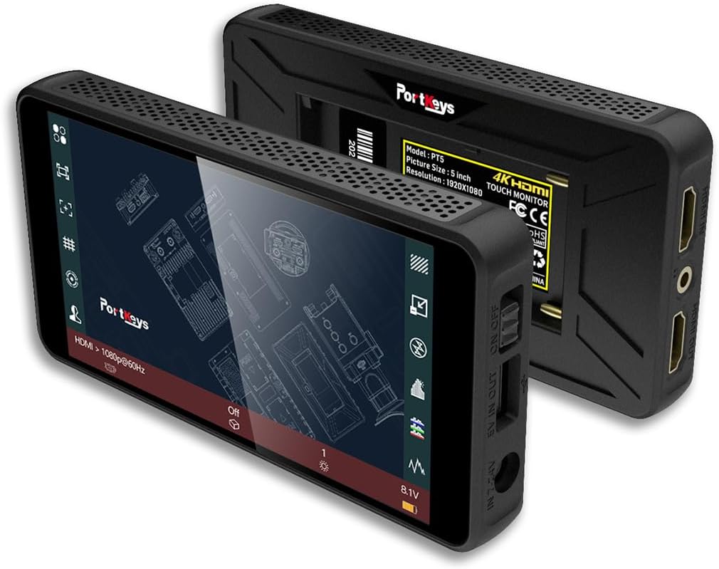 Portkeys PT5 II 5" 4K HDMI Touchscreen Monitor with 3D LUT Support