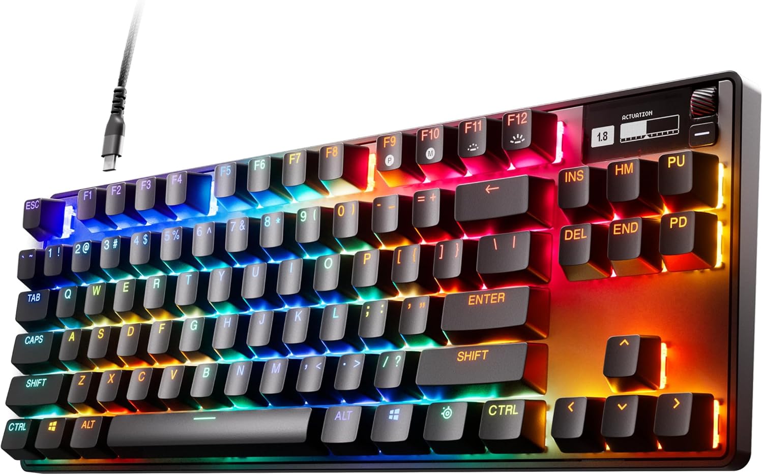 SteelSeries Apex Pro TKL 2023 - OmniPoint 2.0 Adjustable Mechanical Gaming Keyboard, 0.1-4.0mm Actuation