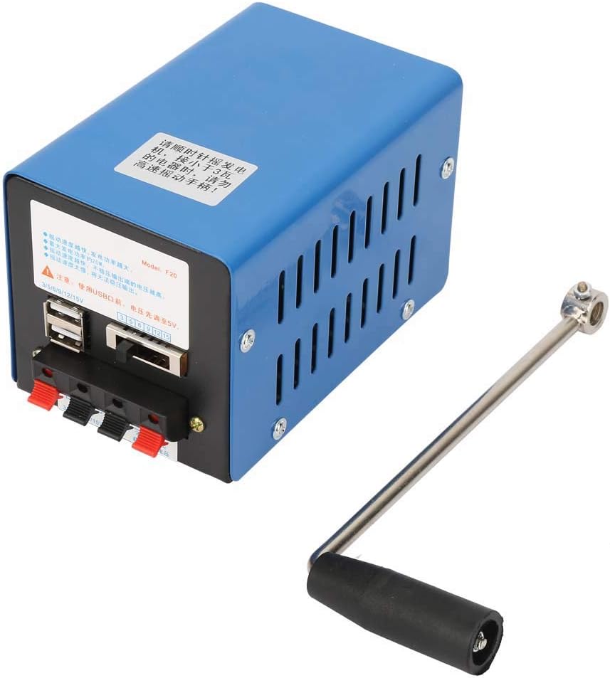 Ejoyous Hand Crank Generators, USB Portable Mobile Emergency Power Generator, Manual Power Supply, Emergency Charger, for Camping, Outdoor, Garden Generators