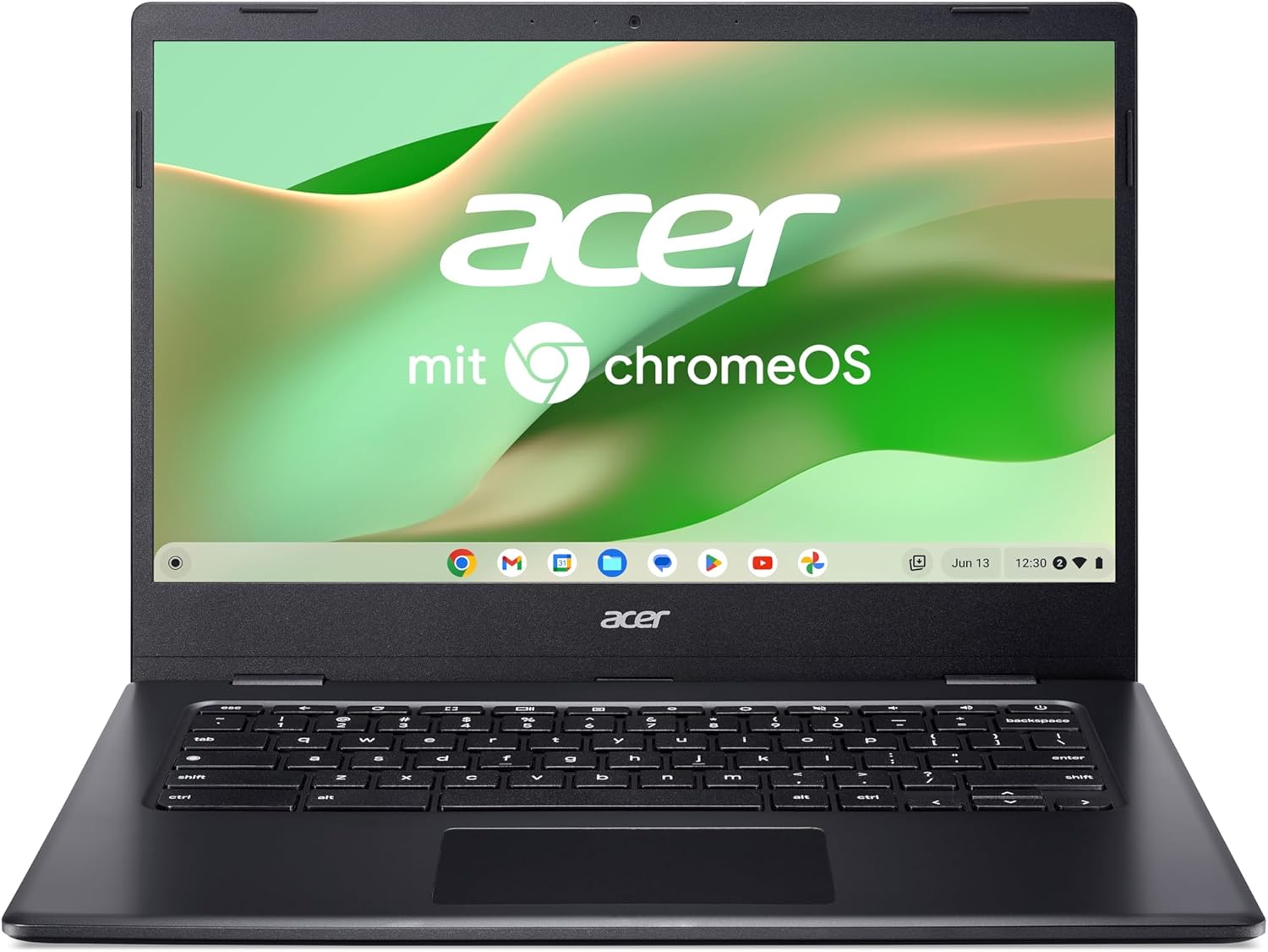 Acer Chromebook 314 (CBOA314-1H-C32M) Laptop, 14" FHD Screen, Intel Celeron N4500, 4GB RAM, 128GB SSD, Intel UHD Graphics, Google ChromeOS, QWERTZ Keyboard, Black