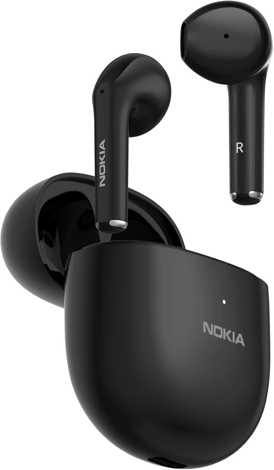 Nokia Essential Wireless Earbuds, Bluetooth 5.1, Fully Wireless Earbuds, ENC Noise Reduction, Hands-Free Calling, Left/Right Separated, Up to 25 Hours of Music Playback, Lightweight (Black)