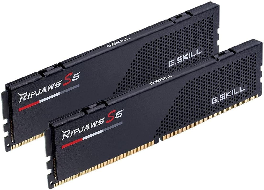 G.Skill RipJaws S5 Series (Intel XMP) 32GB (2 x 16GB) 288-Pin SDRAM DDR5 6000 CL36-36-36-96 1.35V Dual Channel Desktop Memory F5-6000J3636F16GX2-RS5K (Matte Black)