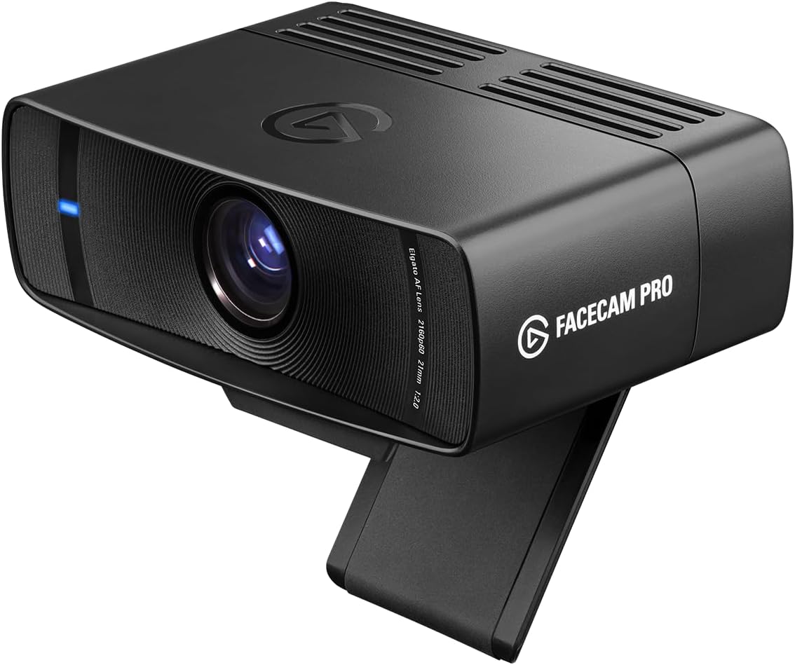Elgato Facecam Pro - True 4K60 Ultra HD Webcam, Sony Sensor, Advanced Light Correction, Wide Angle