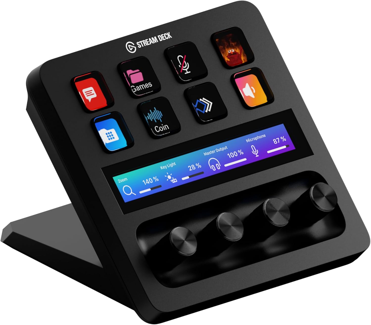 Elgato Stream Deck+ Studio Controller - Touch Strip Dials, LCD Keys, Audio Mixer, Mac/PC