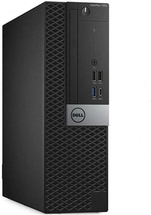 (Renewed) Dell OptiPlex 7050 SFF Desktop PC Core i5 7500 3.40GHz 8GB RAM 240GB SSD Windows 11 Pro with USB WiFi and Bluetooth Dongle - Front USB-C