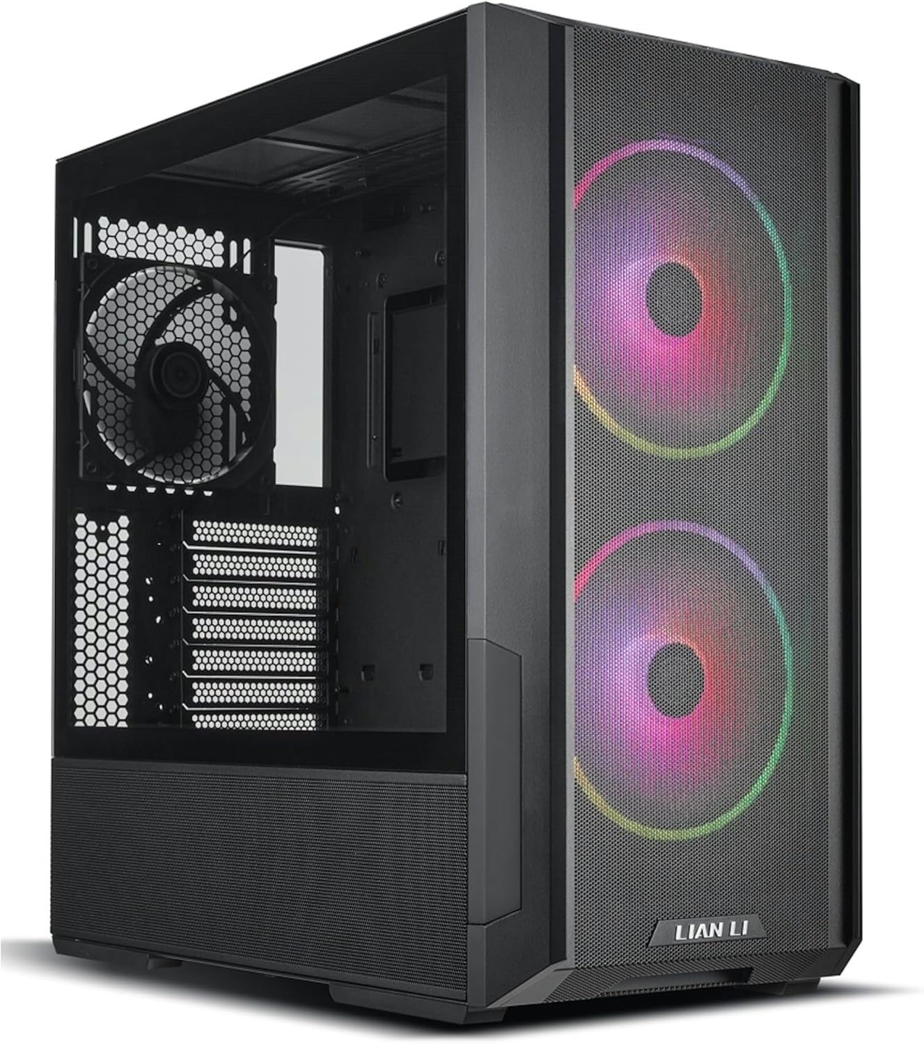 Lian Li Lancool 216 RGB ATX Mid-Tower Case - 2x 160mm ARGB Fans, Tempered Glass - Black