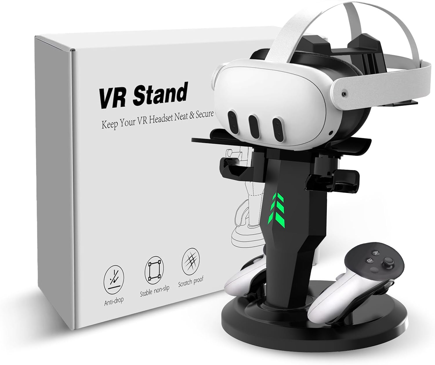 G-Story Charging Dock for Meta Quest 3 Headset Controllers with Battery, VR Charging Station for Meta Quest 2 Fast Charging Meta Quest Pro Accessories (Minimalist)