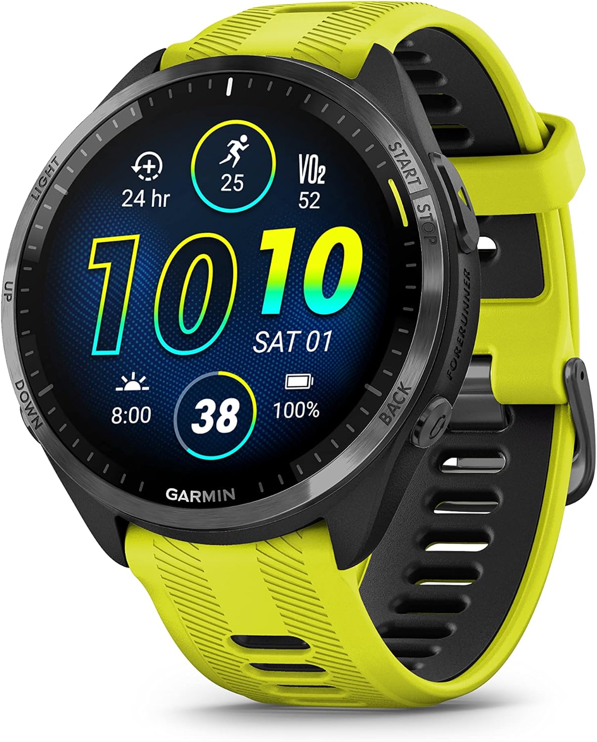 Garmin Forerunner 965 Running Smartwatch - Triathlon, AMOLED Display, Amp Yellow and Black
