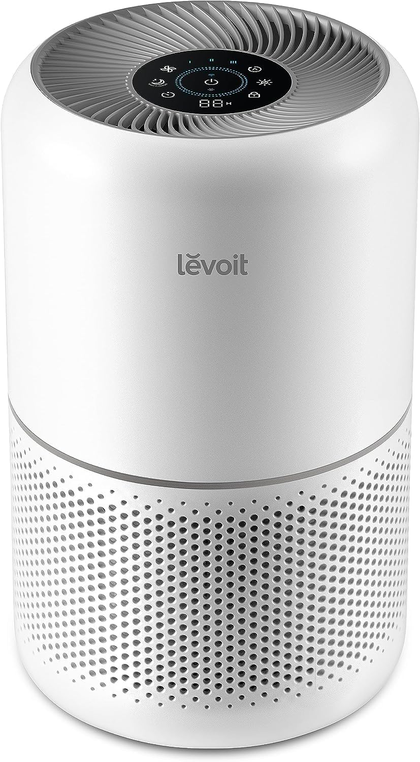 Levoit Smart HEPA Air Purifier for bedroom home 100 m², CADR 258 m³/h, Laser Air Quality Sensor with Auto Sleep Mode, Alexa & App Control, Remove 99.97% Pollen/Dust/Odour, Core 300S