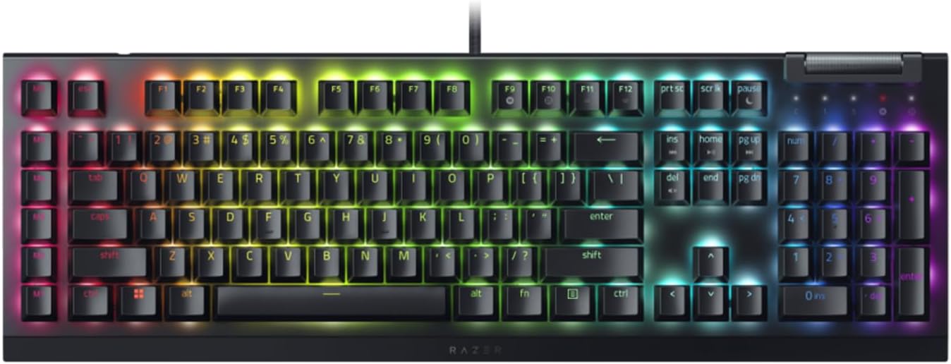 Razer BlackWidow V4 X Mechanical Gaming Keyboard - Green Switches, 6 Macro Keys, Chroma RGB