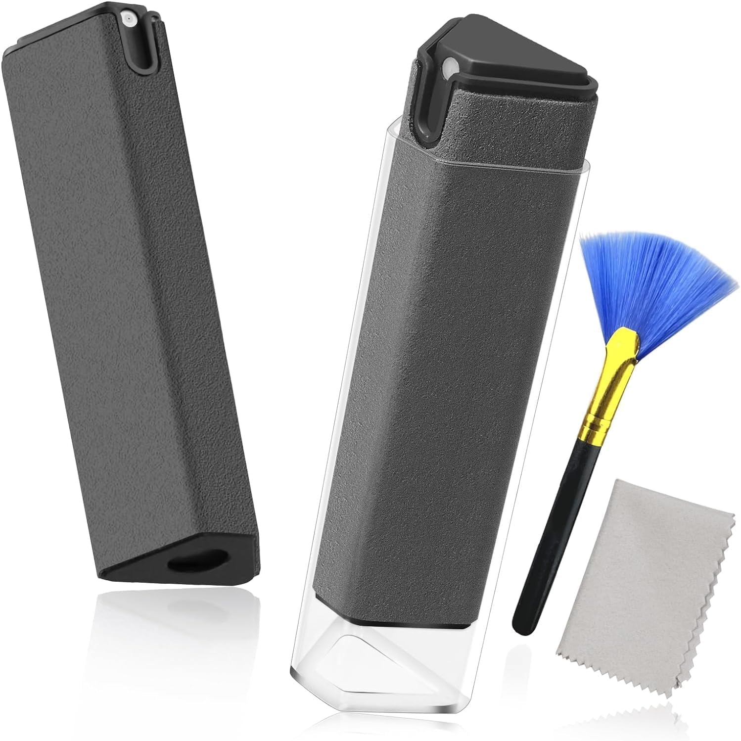 Screen Cleaner and Microfibre Cloth Set for TFT LCD LED Plasma iPad Tablets Laptops Car Cleaning All Display and Screen 18 ml (Grey + Grey)