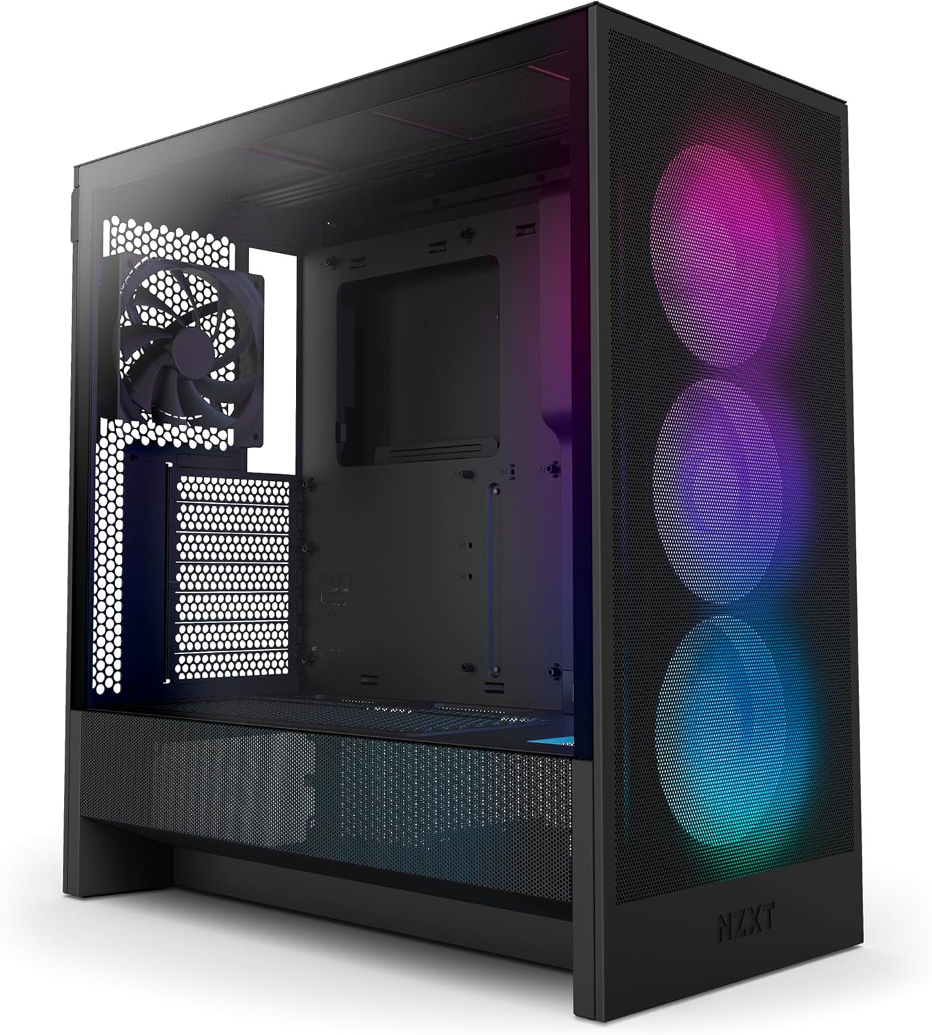 NZXT H6 Flow 2023 Compact Dual-Chamber ATX Case — Panoramic Glass, GPU Cooling Priority, High Airflow — White