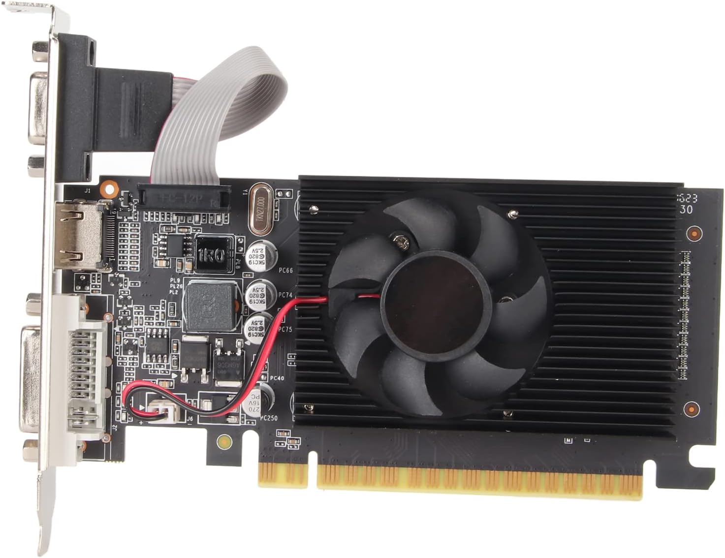 GT610 2GB DDR3 Graphics Card, 64-bit Computer Graphics Card, Supports High Definition Multimedia Interface, DVI, VGA, PCI Express X16