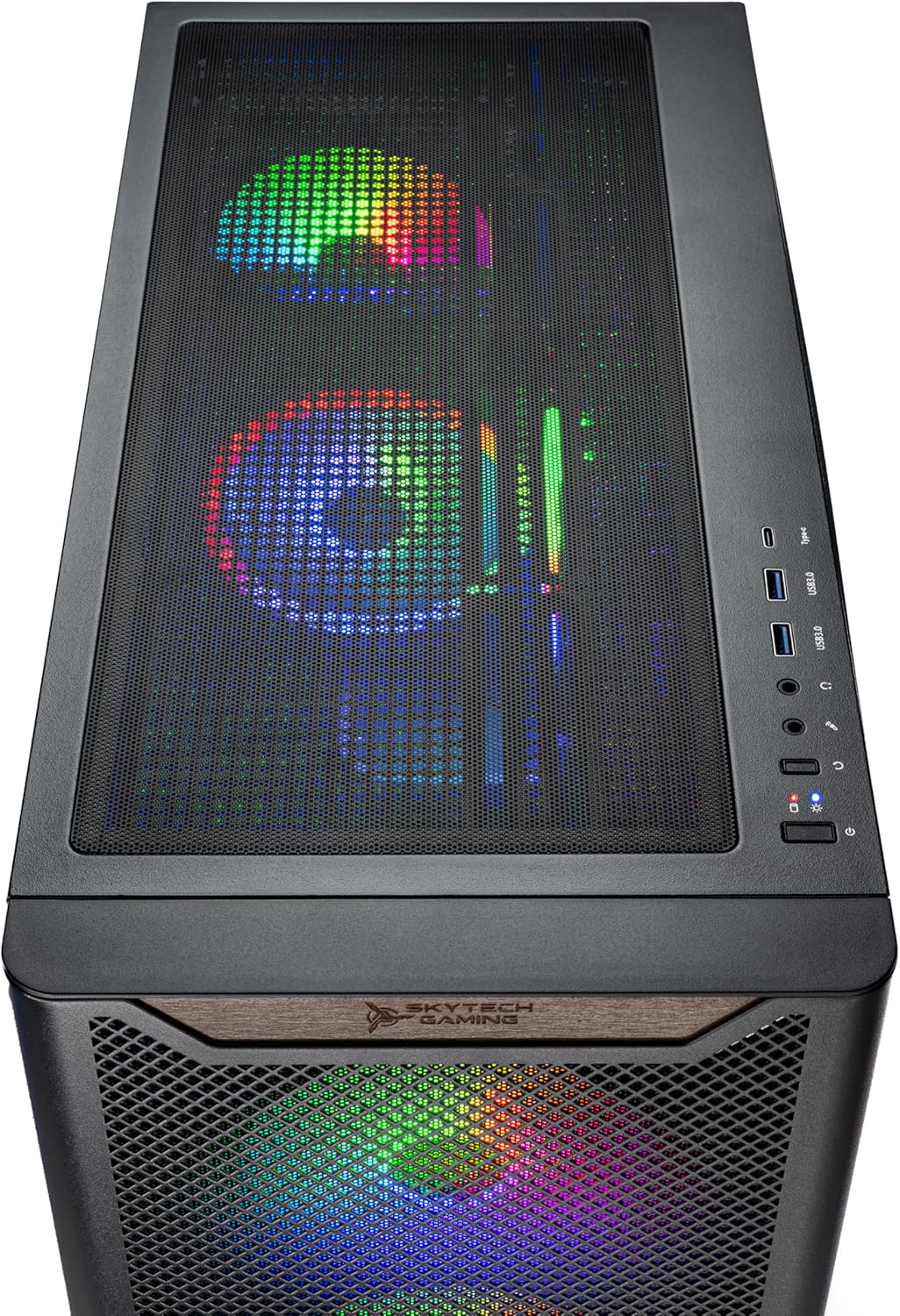 Skytech Gaming Shadow PC Desktop – Intel Core i7-13700F 2.1GHz, NVIDIA GeForce RTX 4060 8GB, 16GB DDR4 RAM, 1TB NVMe SSD, 600W Gold PSU, 360mm AIO, Wi-Fi, Windows 11
