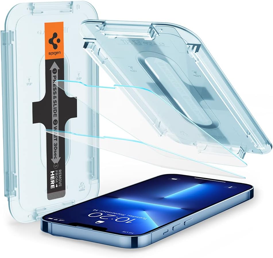 Spigen EZ Fit Tempered Glass Screen Protector for iPhone 16 / iPhone 15 - 2-Pack, 9H Hardness