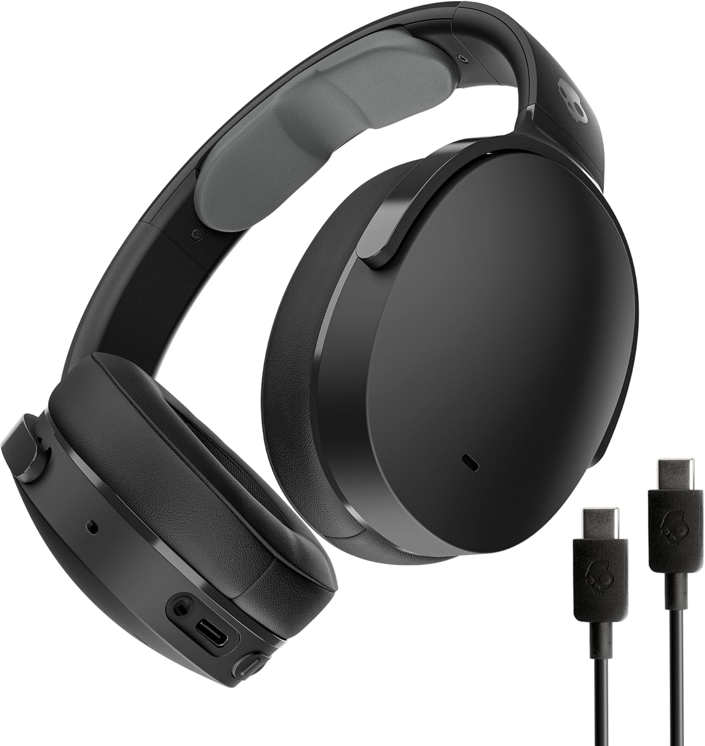 Skullcandy Hesh ANC Over-Ear Noise Cancelling Wireless Headphones, 22 Hr Battery, Microphone, Works with iPhone Android and Bluetooth Devices - True Black