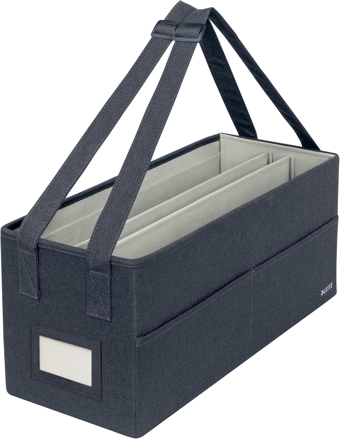 Leitz 64440089 Work & Laptop Bag for Writing Utensils & Laptop Accessories, Hot Desking Office Bag with Carry Handles, Foldable & Eco-Friendly, Fabric for Men & Women, Velvet Grey