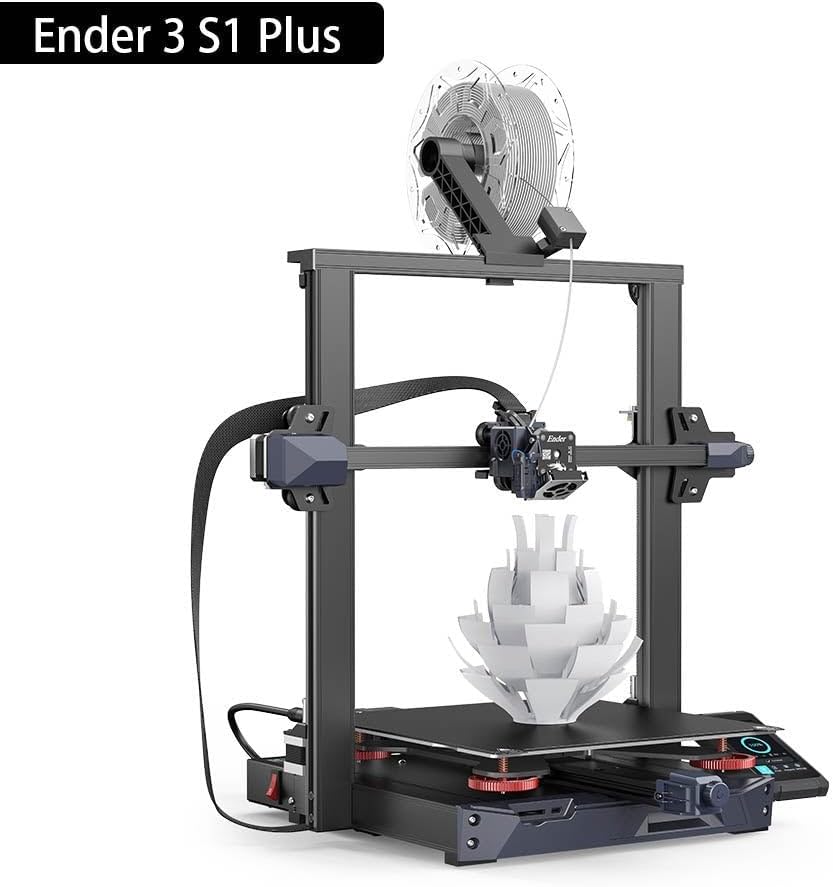Creality 3D Ender 3 S1 Plus 3D Printer with CR-Touch Auto-Leveling, Full-Metal Extruder,300x300x300mm Printing Size